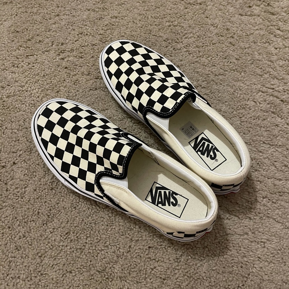 black & white checkered vans